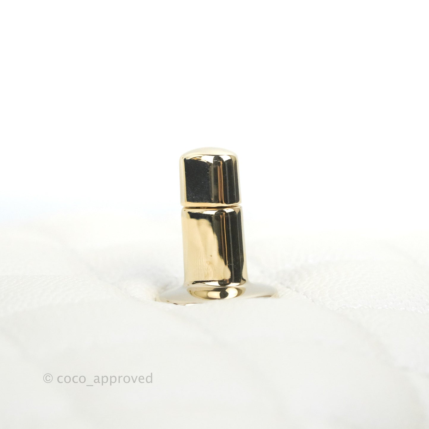 Chanel Mini Coco Handle Quilted Iridescent Pearl White Caviar Gold Hardware
