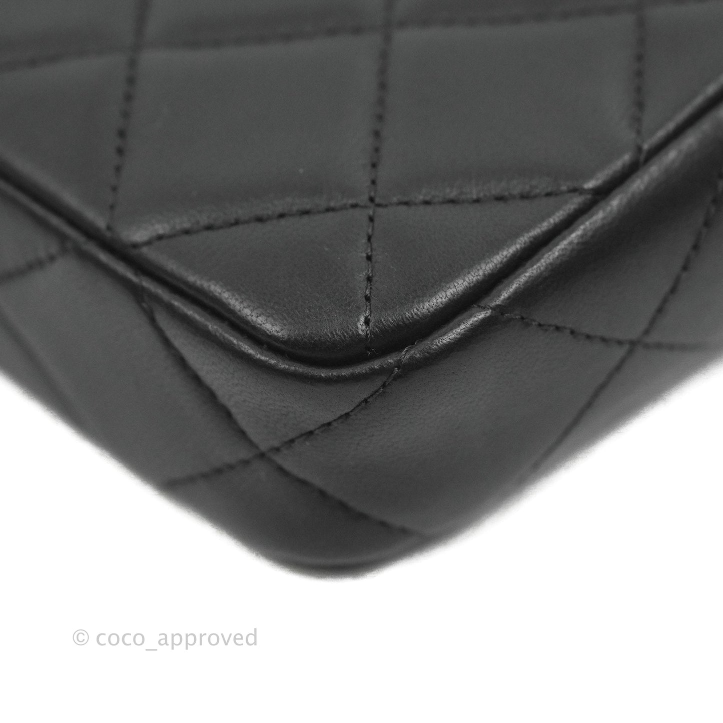 Chanel Mini Clutch With Chain Black Lambskin Gold Hardware 22C