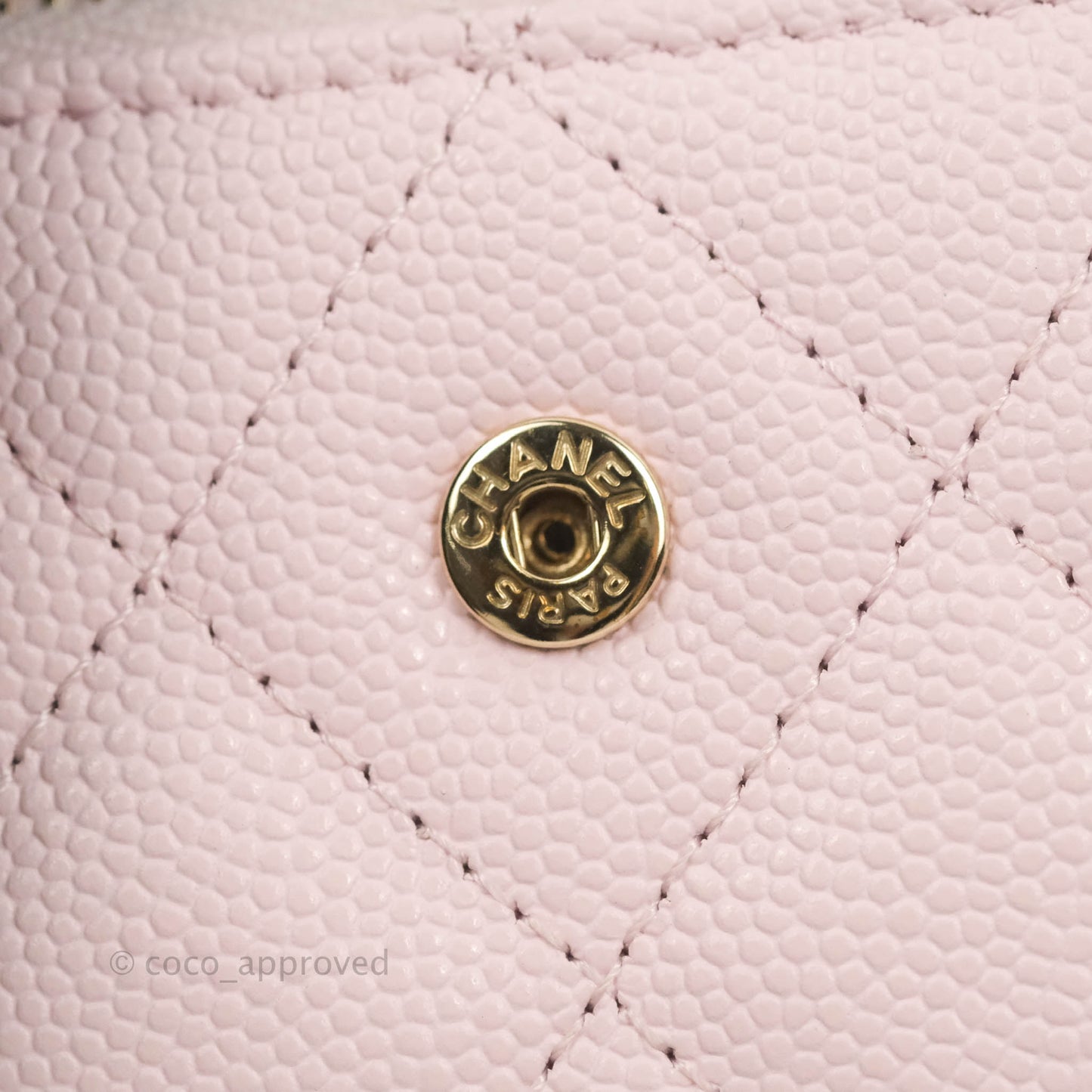 Chanel Folded Double Zip Coin Case Card Pink Caviar Gold Hardware