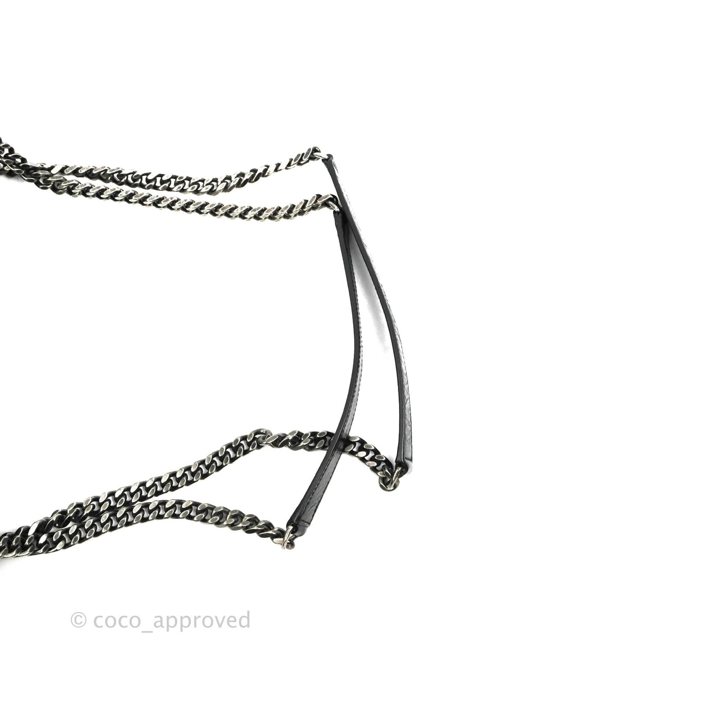 Saint Laurent Medium Niki Chain Bag Crinkled Calfskin Black