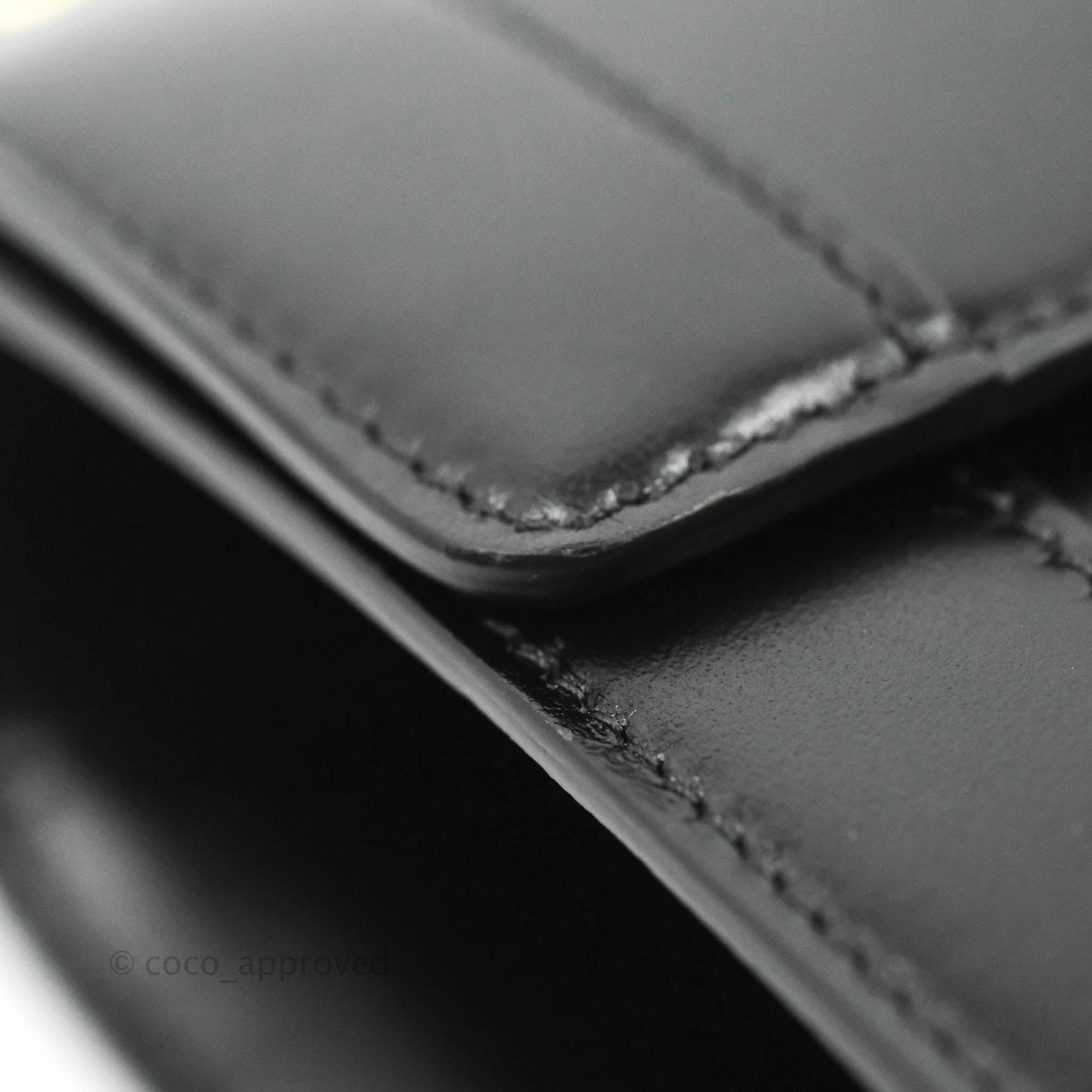 Celine Chain Bag Triomphe in Black Calfskin