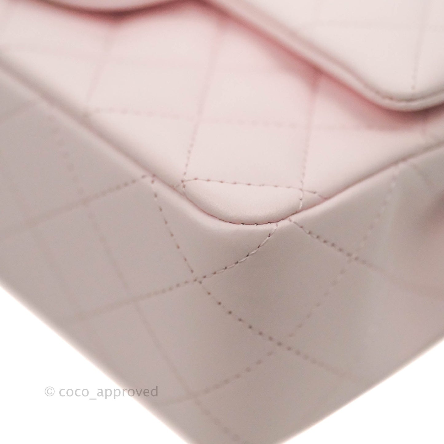 Chanel Top Handle Mini Rectangular Flap Bag Light Pink Lambskin Gold Hardware 22P