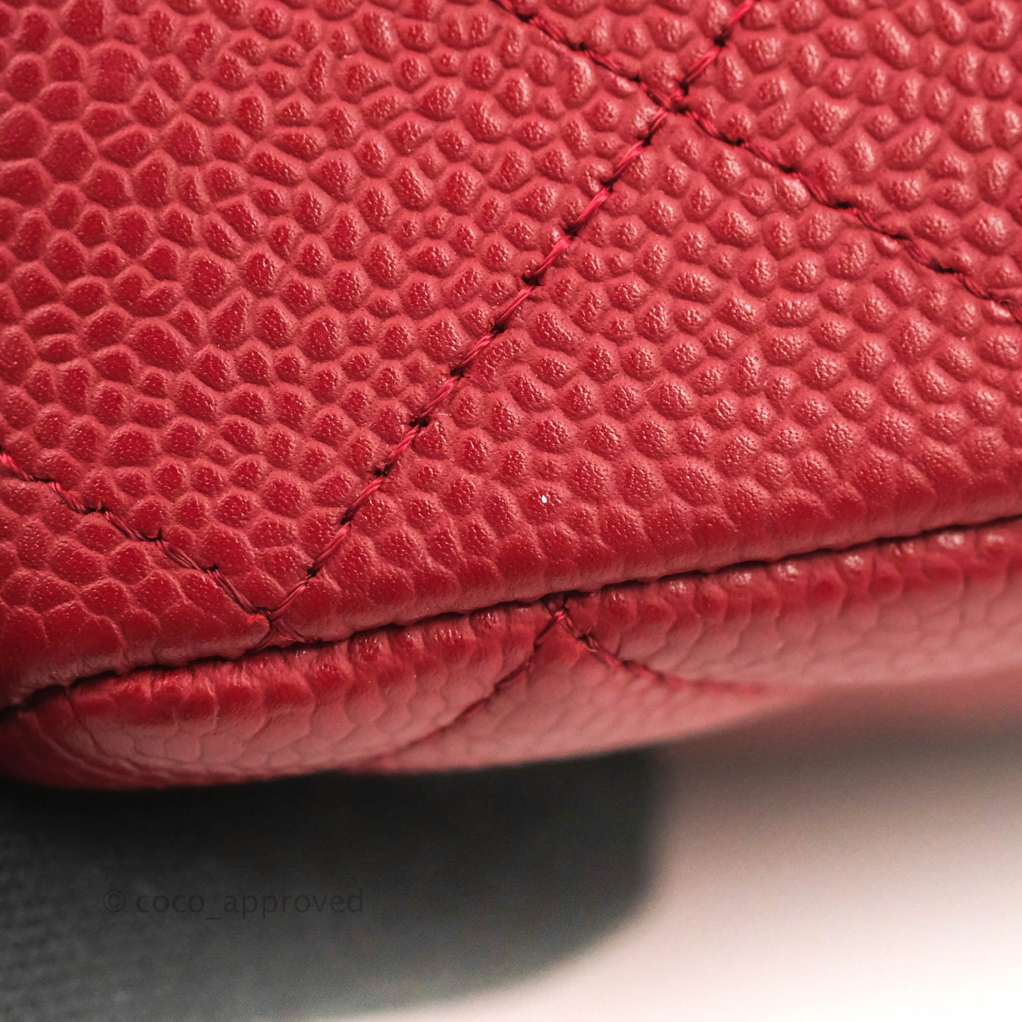 Chanel Jumbo Single Flap Burgundy Caviar Silver Hardware⁣⁣