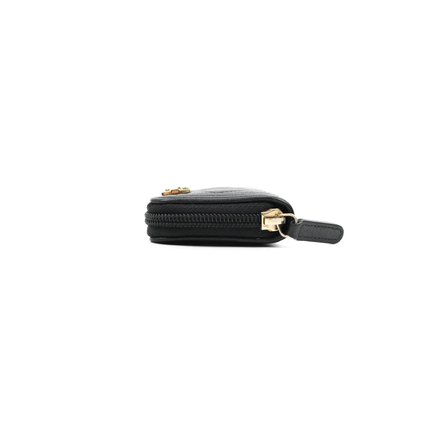 Chanel Boy Zipped Coin Purse Black Caviar Gold Hardware