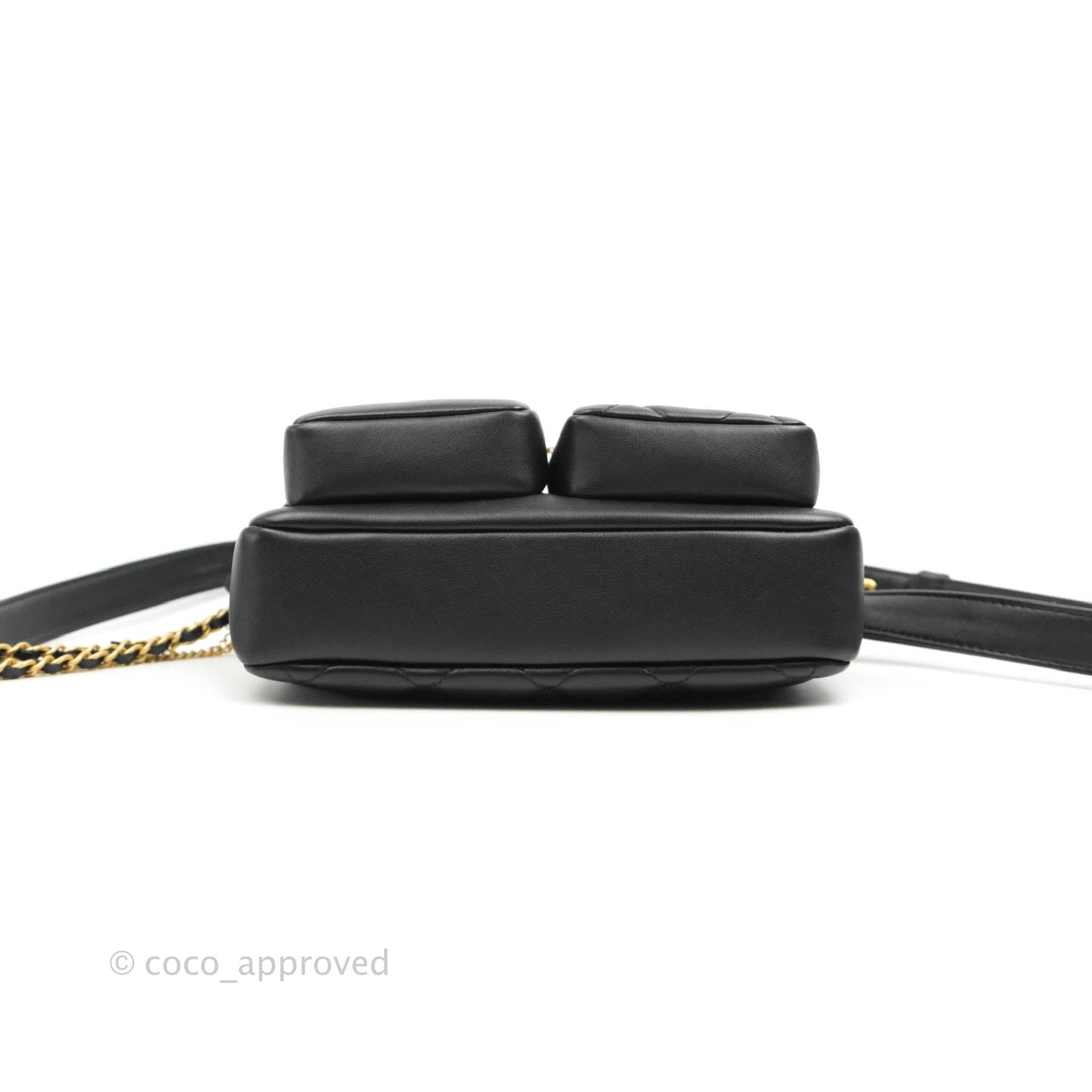 Chanel Quilted Small Camera Case Black Calfskin