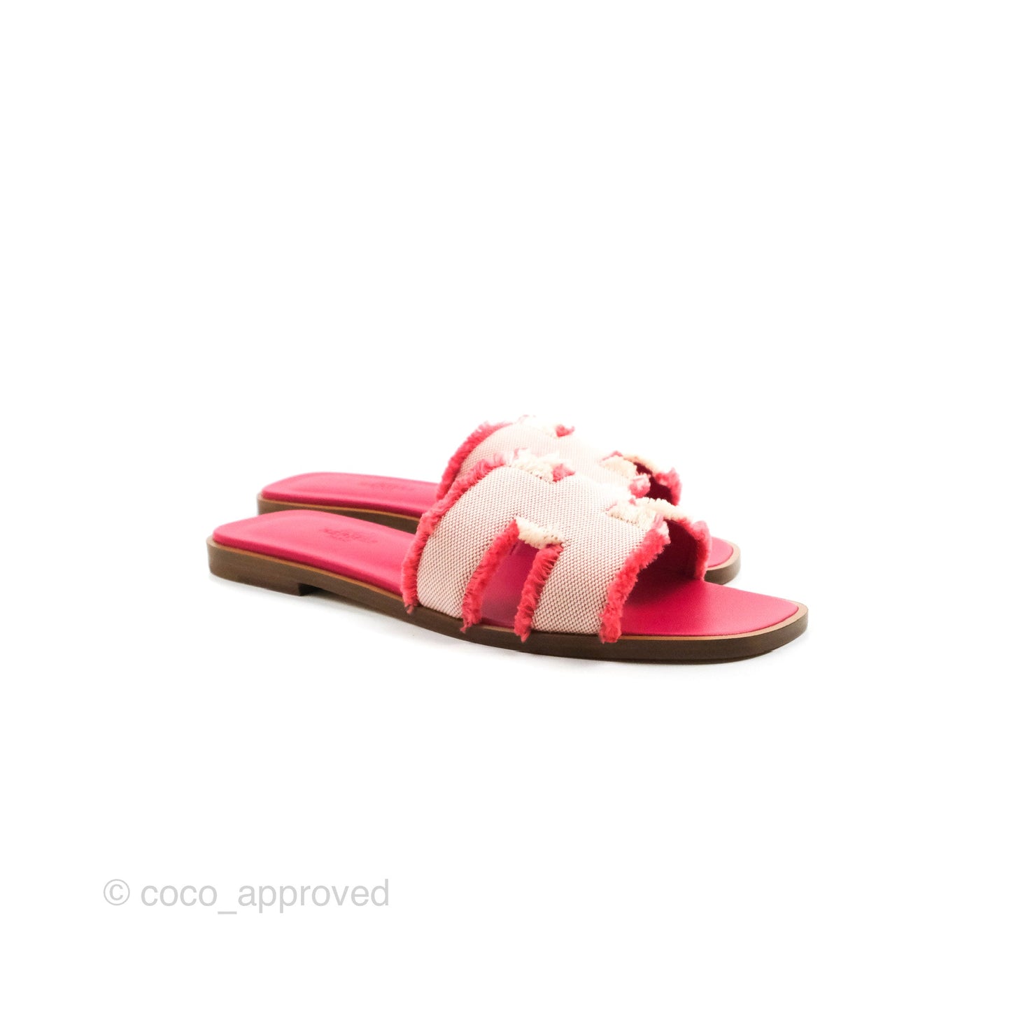 Hermès Oran Sandals Frill in Pink Size 36