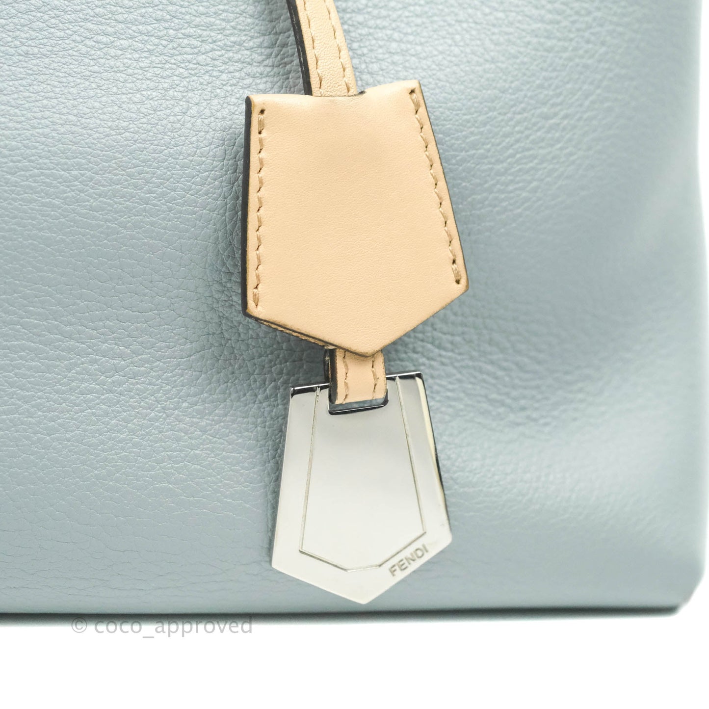 Fendi Medium By The Way Multicolour Light Blue/Light Beige Grained leather