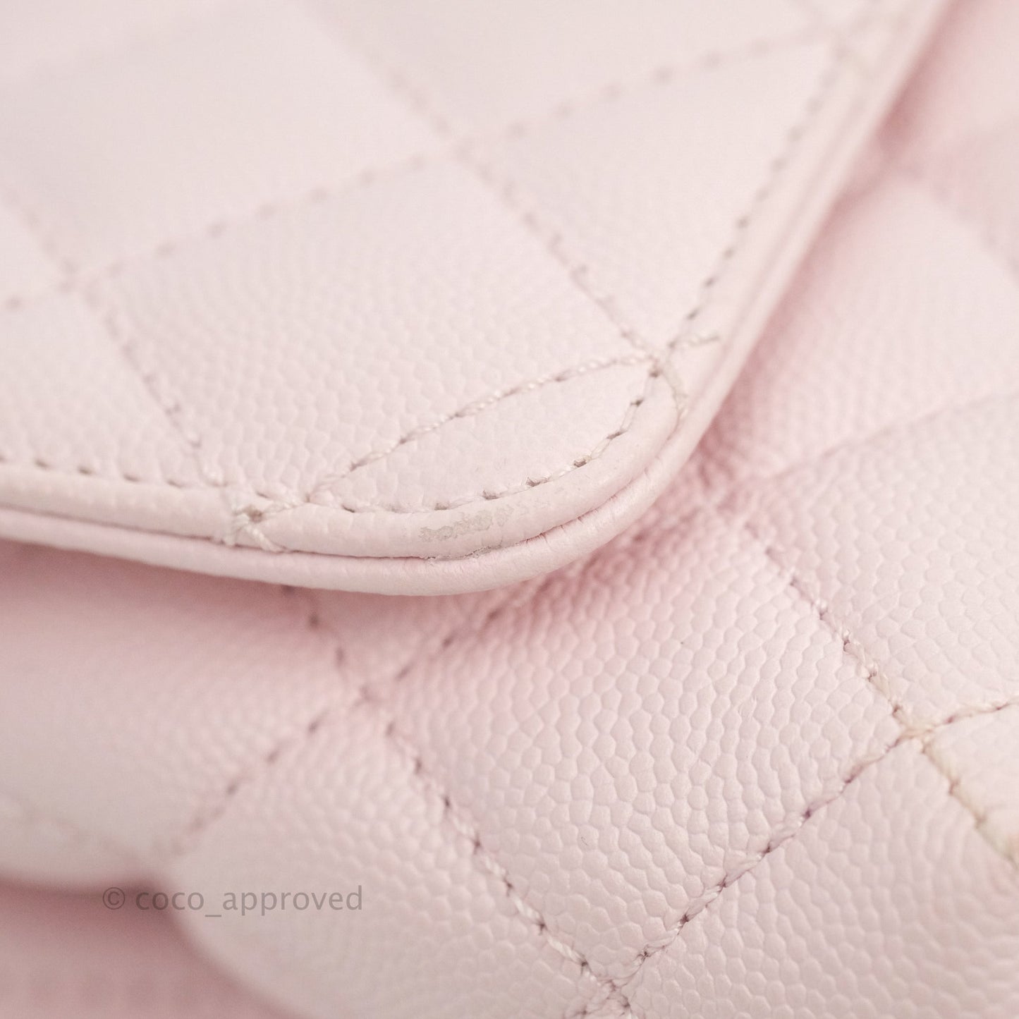 Chanel Mini Coco Handle Quilted Light Pink Caviar Gold Hardware