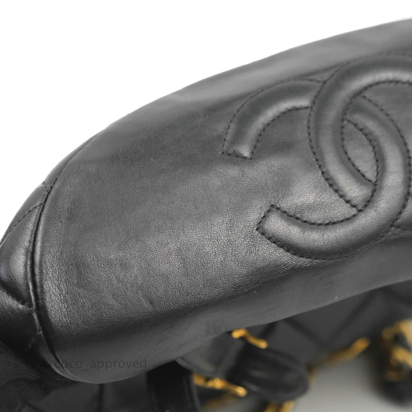 Chanel Vintage CC Duma Backpack Black Lambskin 24K Gold Hardware