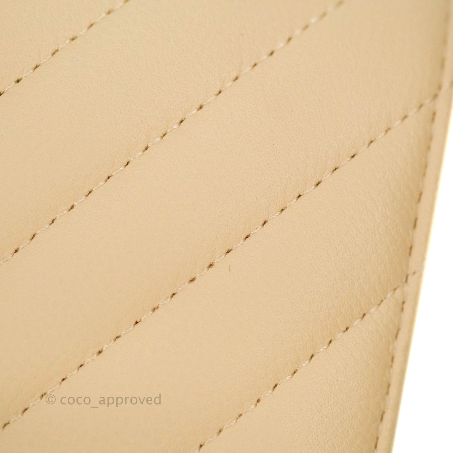Chanel Classic S/M Small Double Flap Chevron Beige Caviar Gold Hardware