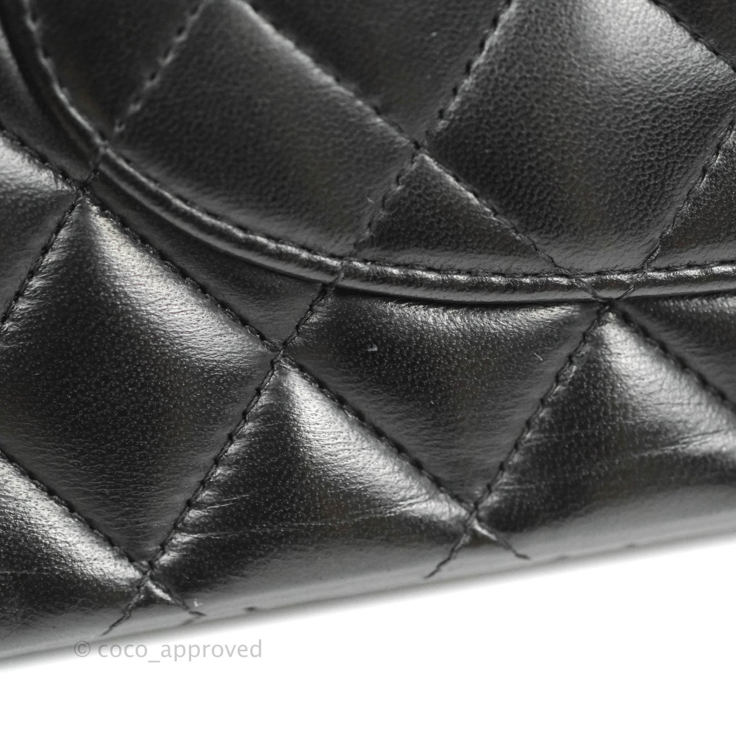 Chanel Classic M/L Medium Flap Quilted Black Lambskin 24K Gold Hardware