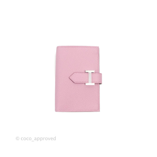 Hermes Bearn Card Holder Epsom Mauve Sylvester Palladium Hardware