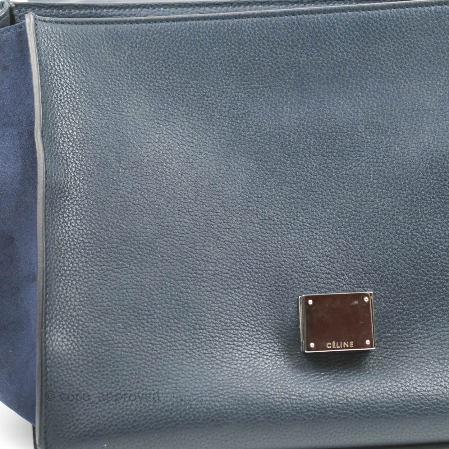 Celine Small Sleek Trapeze Navy Calfskin