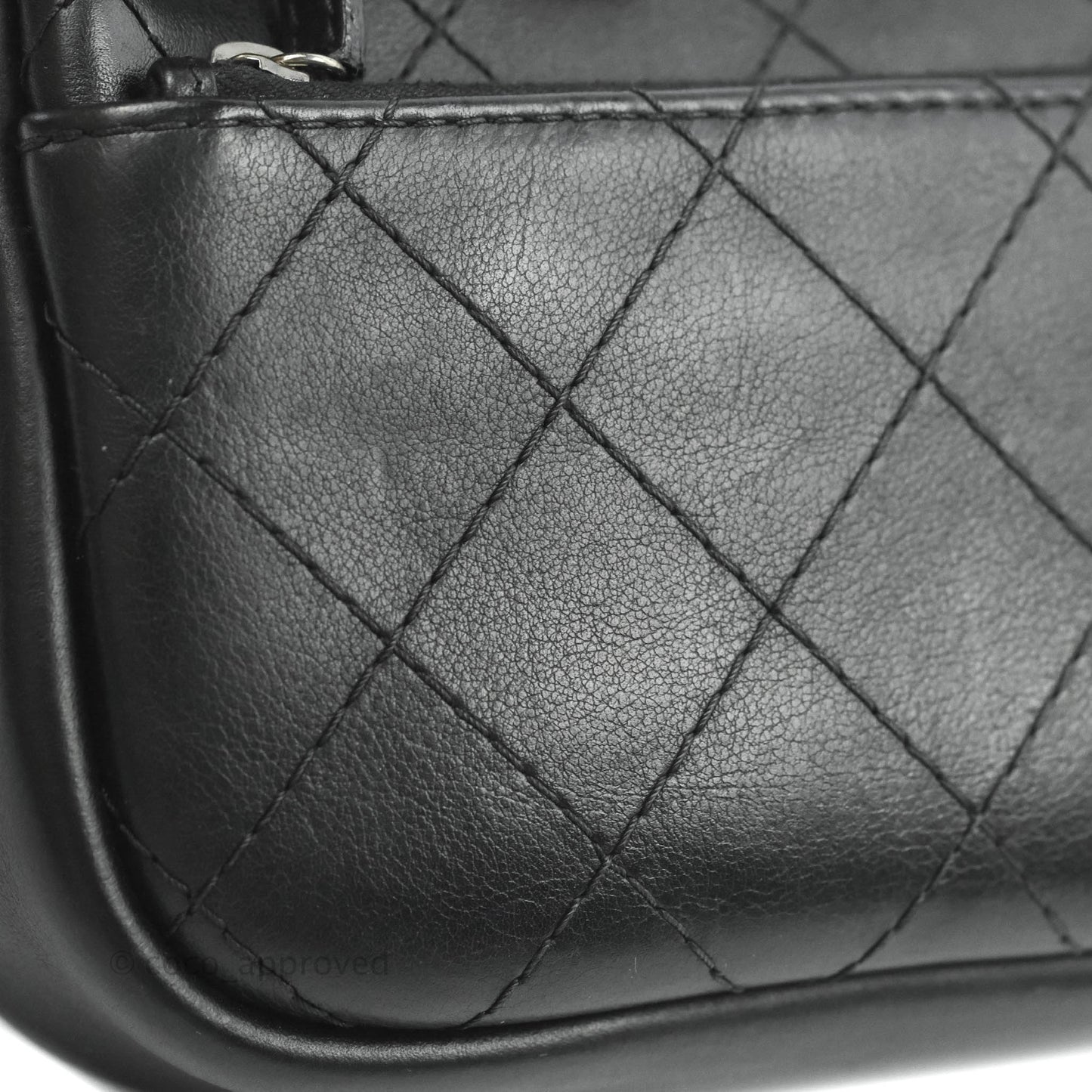 Chanel Flat Quilted Small Messenger Bag Black Calfskin Ruthenium Hardware