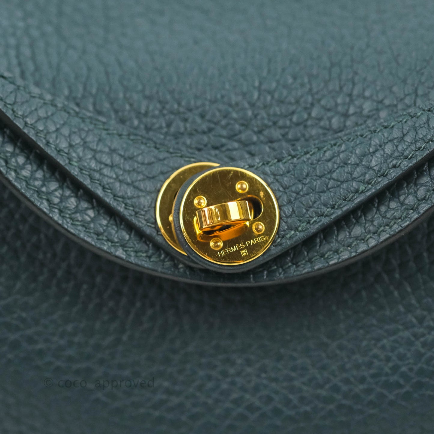 Hermès Mini Lindy 20 Vert Cypres Clemence Gold Hardware
