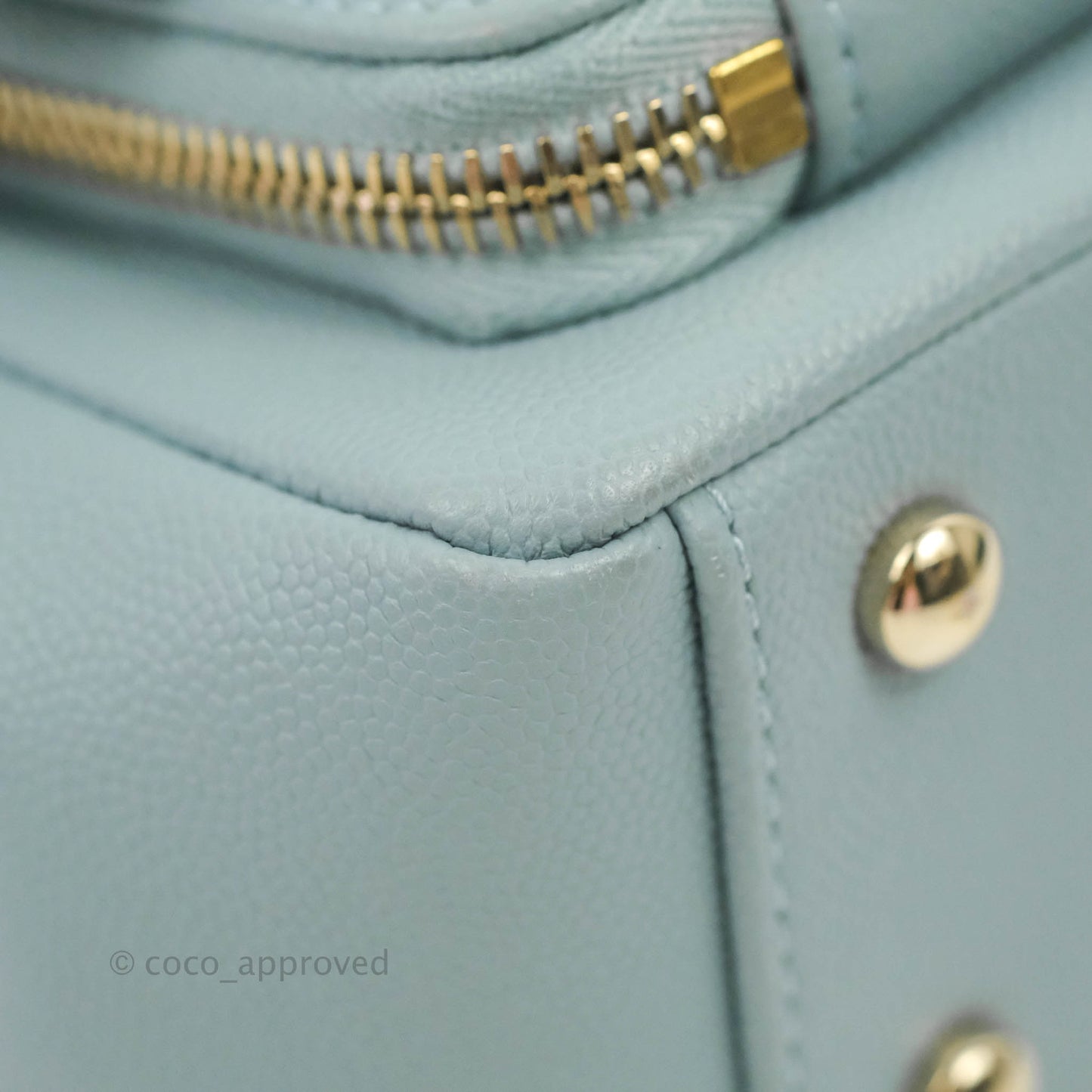 Chanel Quilted Small Business Affinity Flap Blue Caviar Gold Hardware