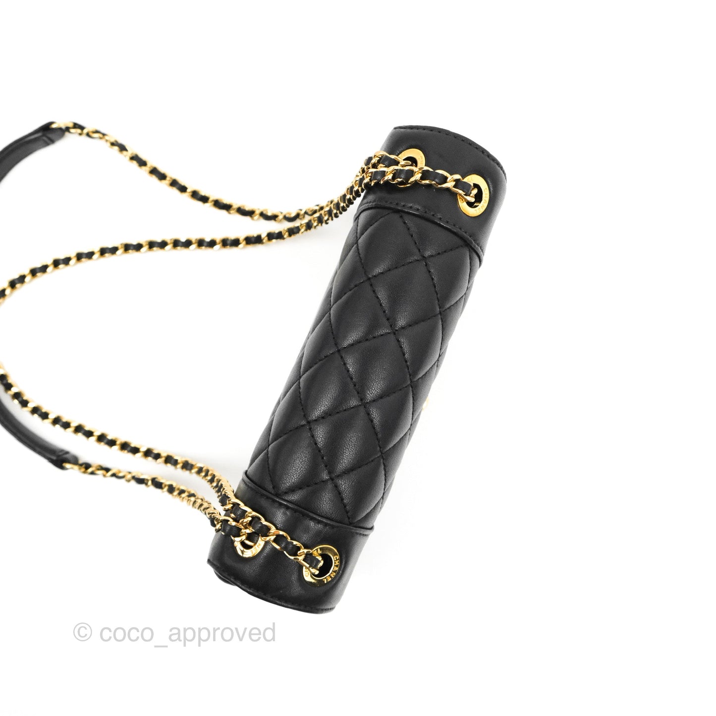 Chanel Small Vintage Mademoiselle Flap Black Sheepskin Gold Hardware