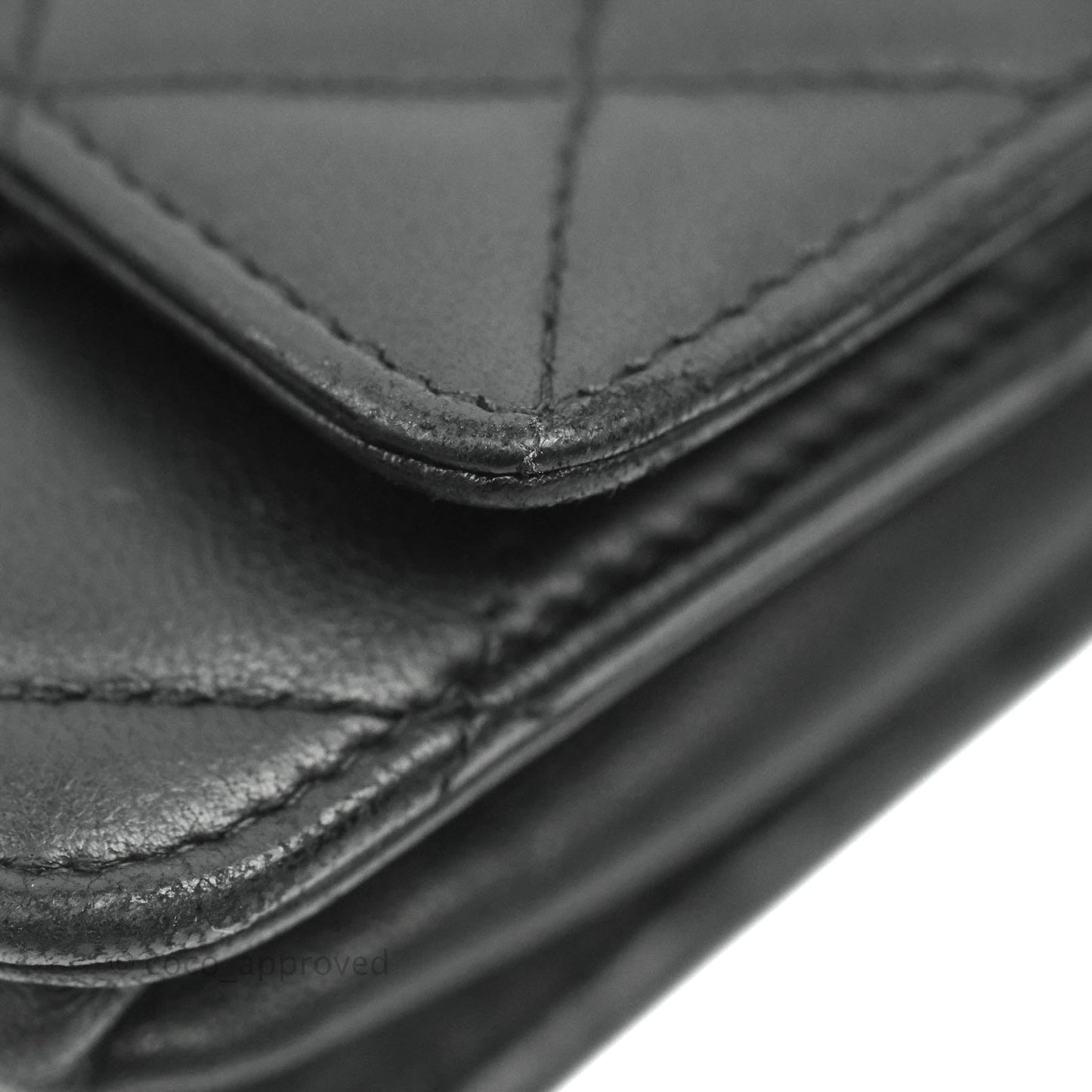 Chanel Classic Wallet On Chain Black Lambskin Silver Hardware