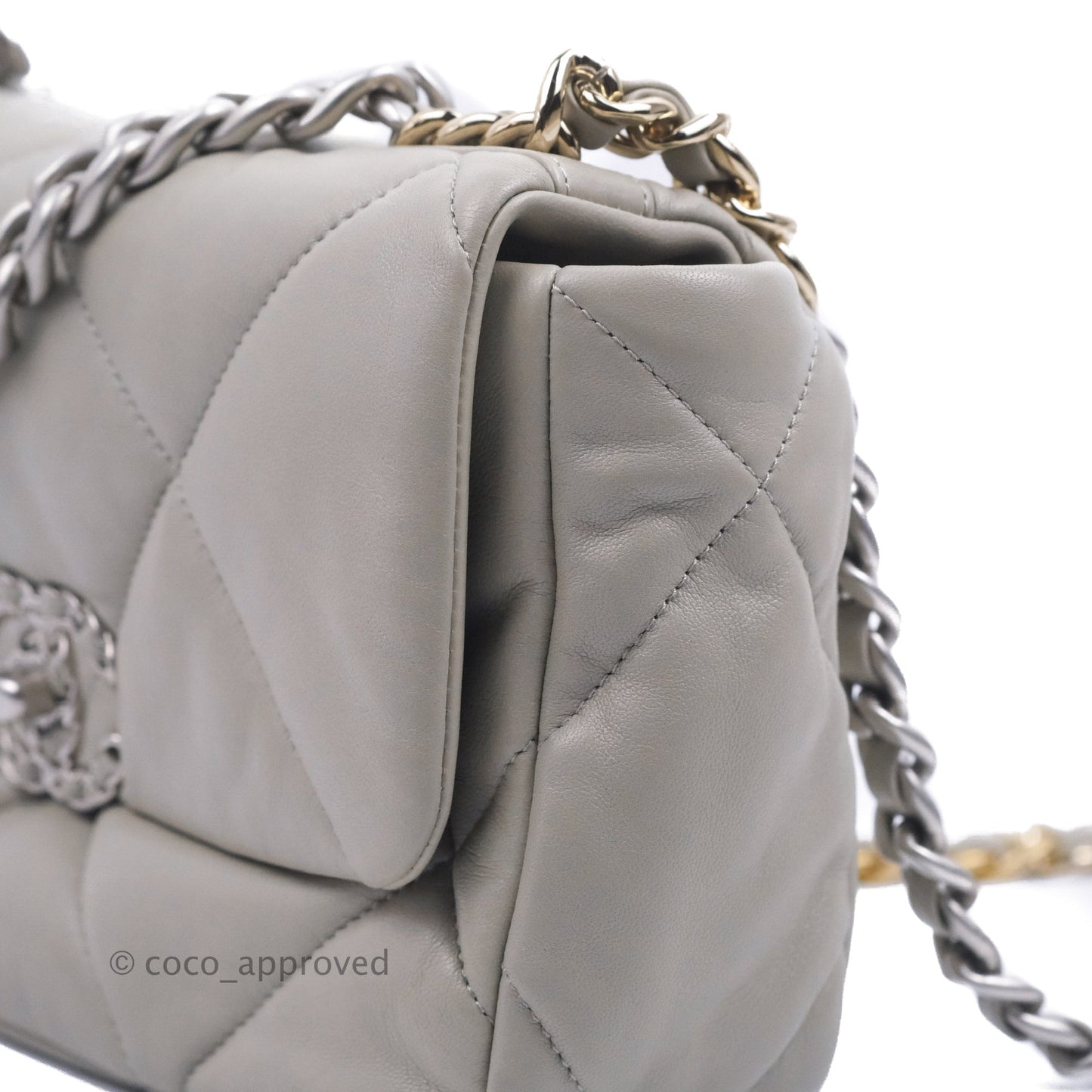 Chanel 19 Small Grey Mixed Hardware 22C