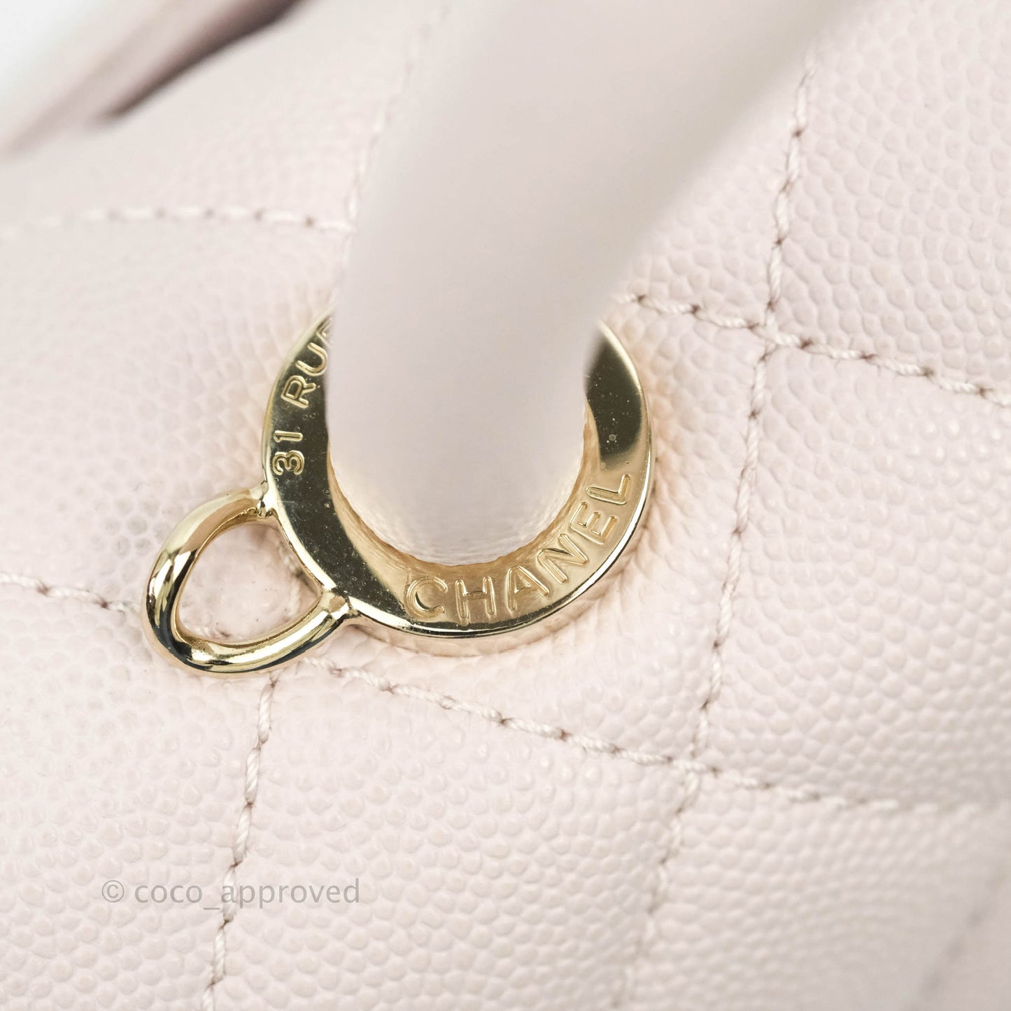 Chanel Small Coco Handle Light Lilac Pink Caviar Gold Hardware