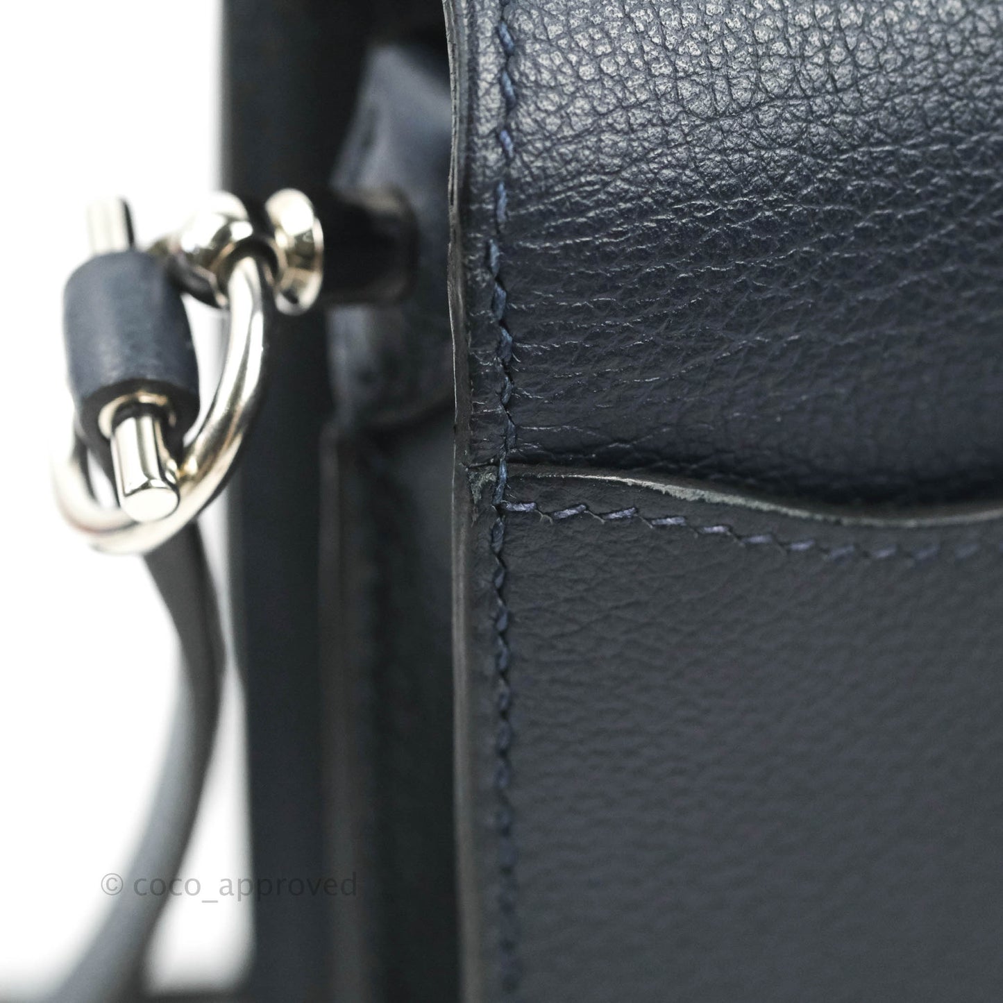 Hermès Roulis Mini 18 Bleu Nuit Evercolor Palladium Hardware