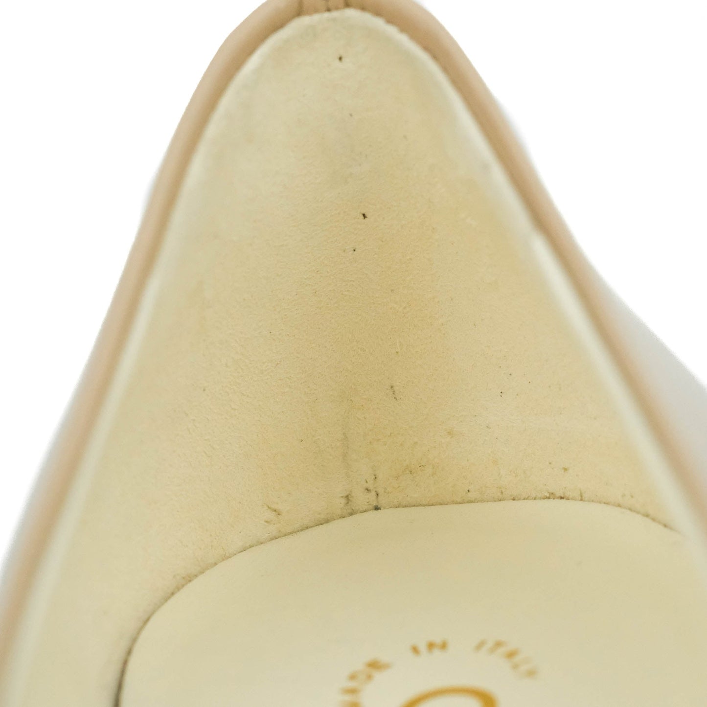 Chanel Beige Toe Pointed Black Pump Heels With CC Pearl Size 41