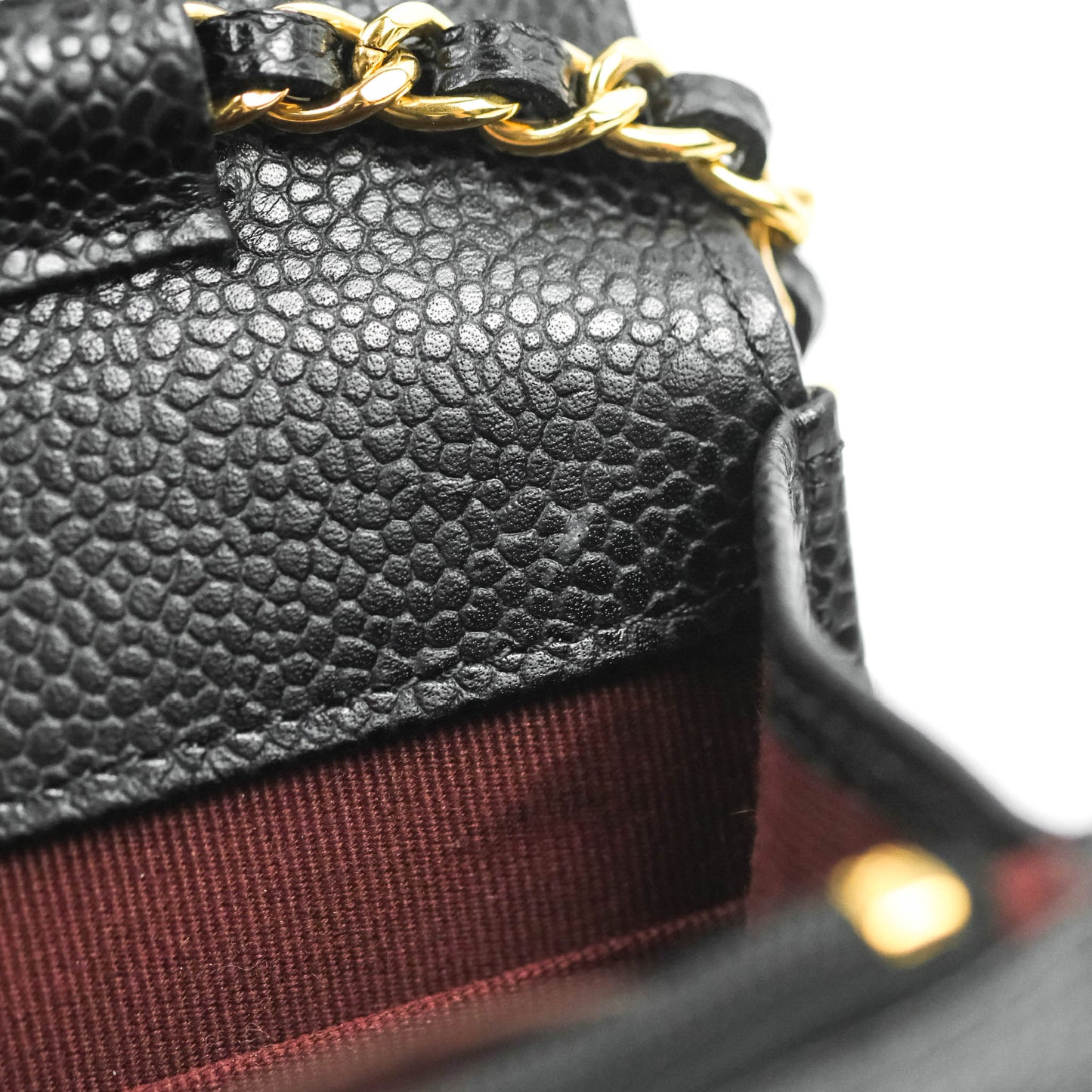 Chanel Quilted Classic WOC Black Caviar Gold Hardware