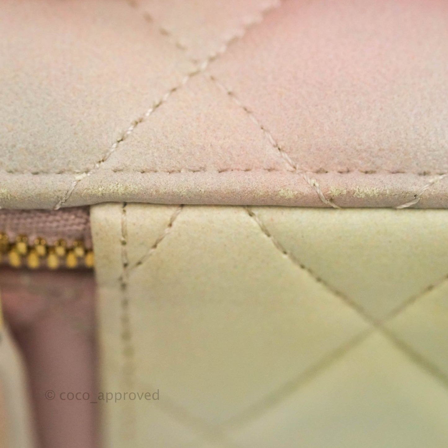 Chanel Mini Top Handle Vanity With Chain Rainbow Lambskin Aged Gold Hardware