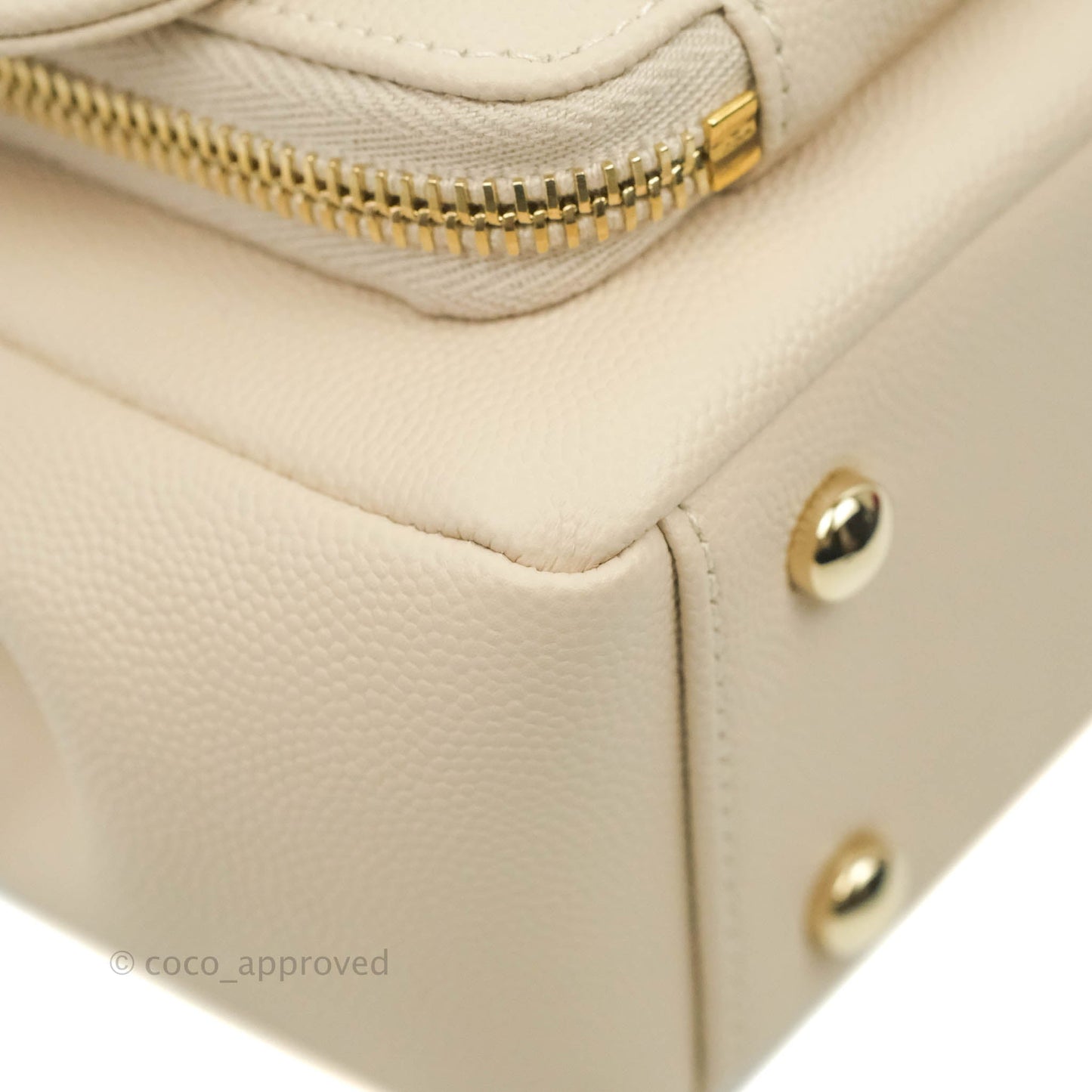 Chanel Quilted Small Business Affinity Flap Light Beige Caviar Gold Hardware