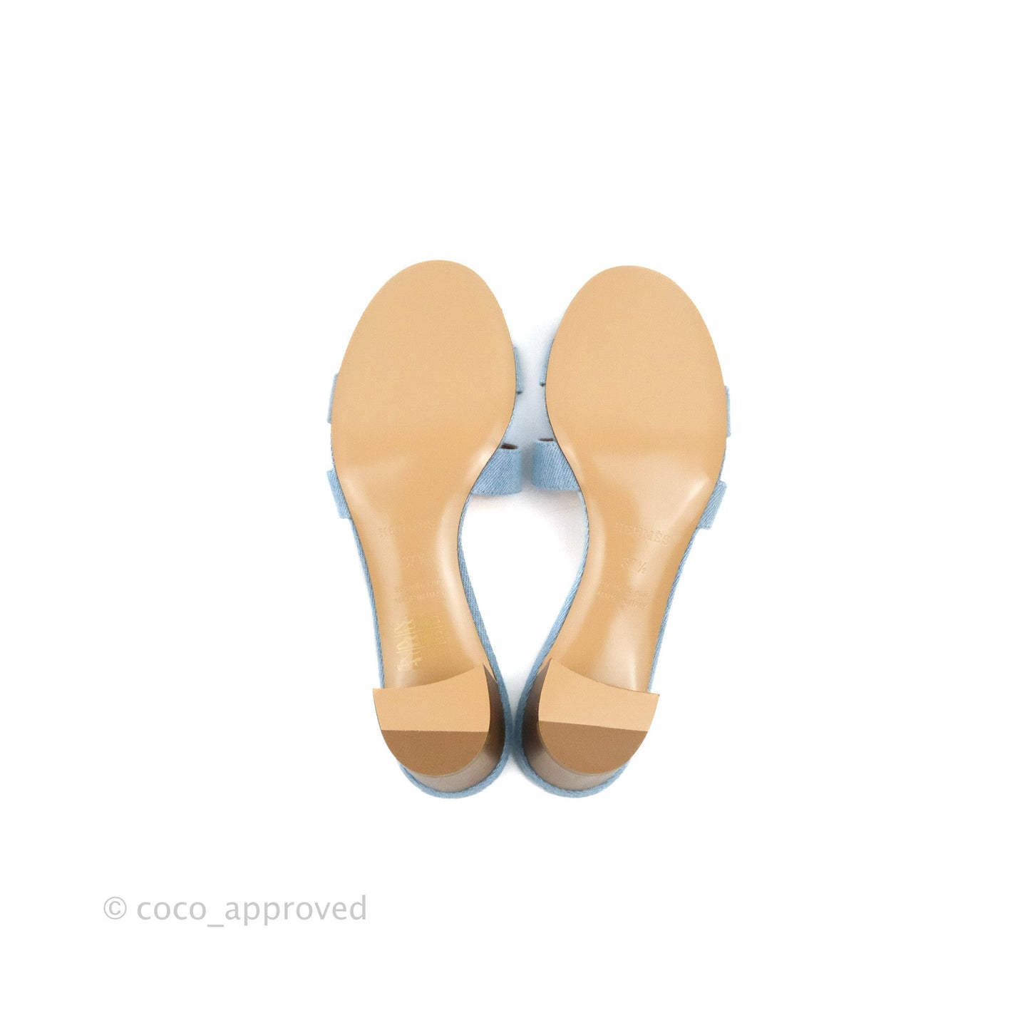 Hermès Oasis Denim Sandals Size 37.5