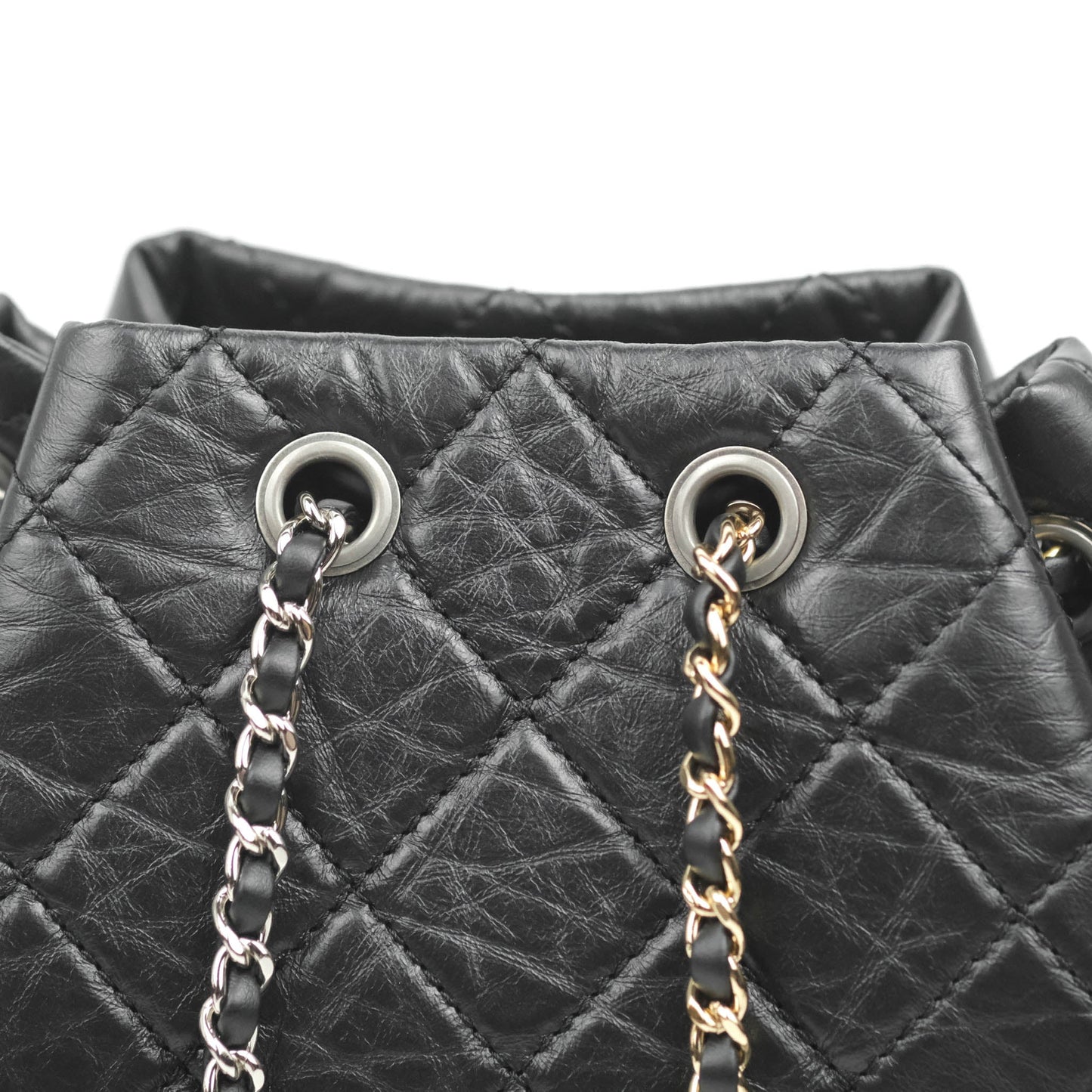 Chanel Small Gabrielle Backpack Black Aged Calfskin