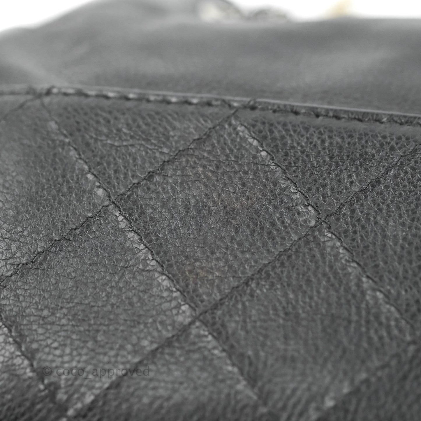 Chanel Small Gabrielle Drawstring Bag Black Calfskin