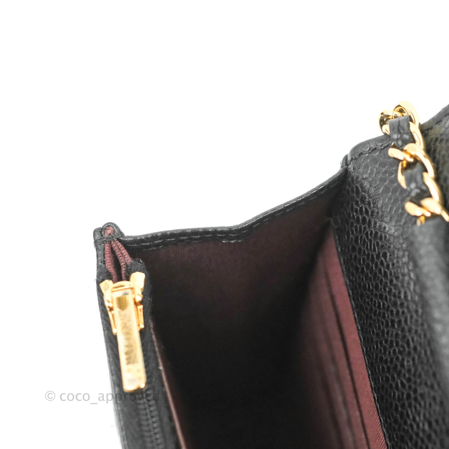 Chanel Quilted Classic WOC Black Caviar Gold Hardware