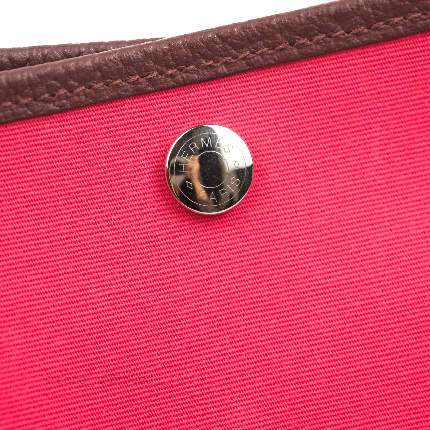 Hermès Garden Party 36 Rose Extreme/ Bordeaux Canvas