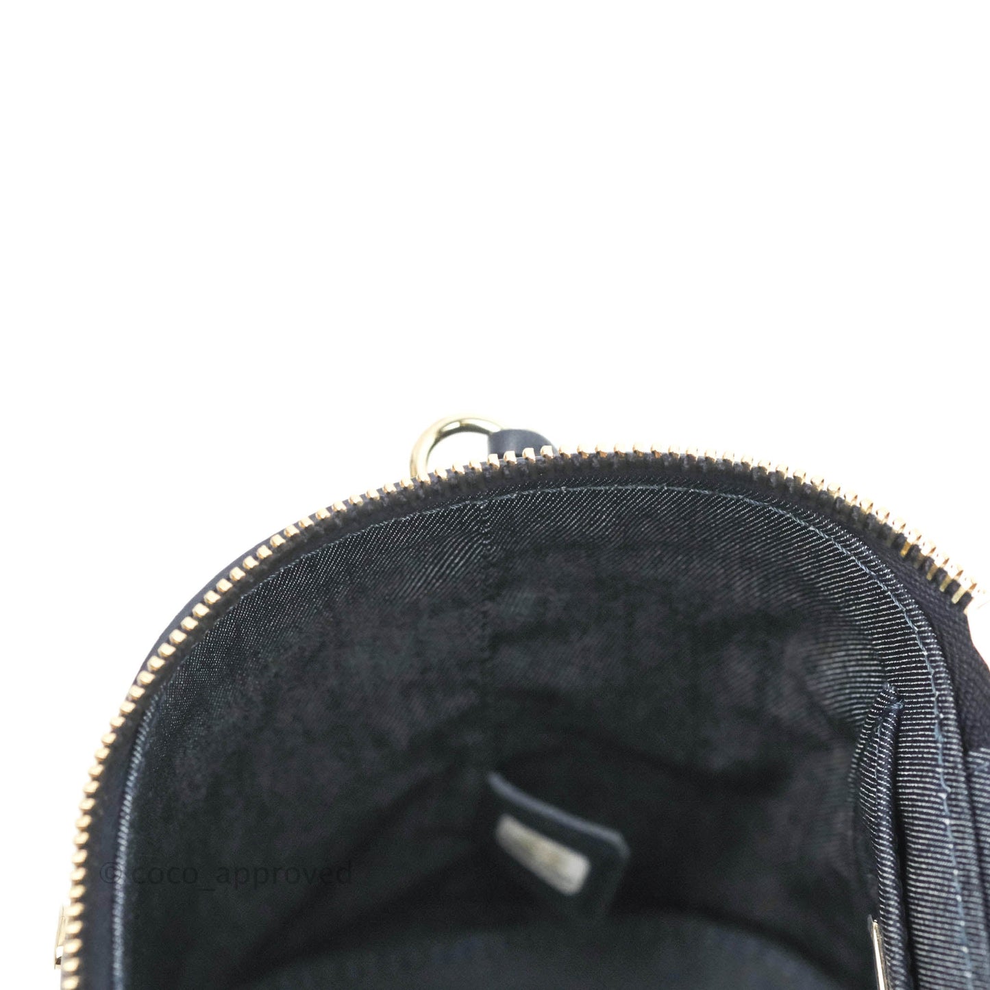 Chanel CC Mania Vanity Case Navy Lambskin Gold Hardware