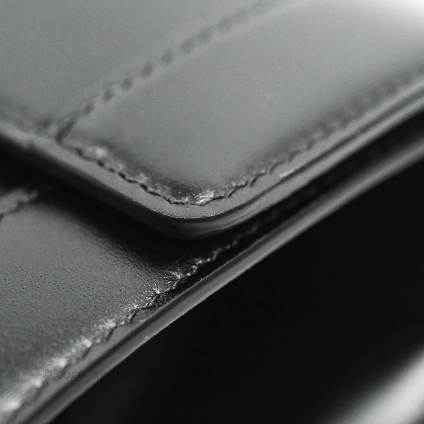 Celine Chain Bag Triomphe in Black Calfskin
