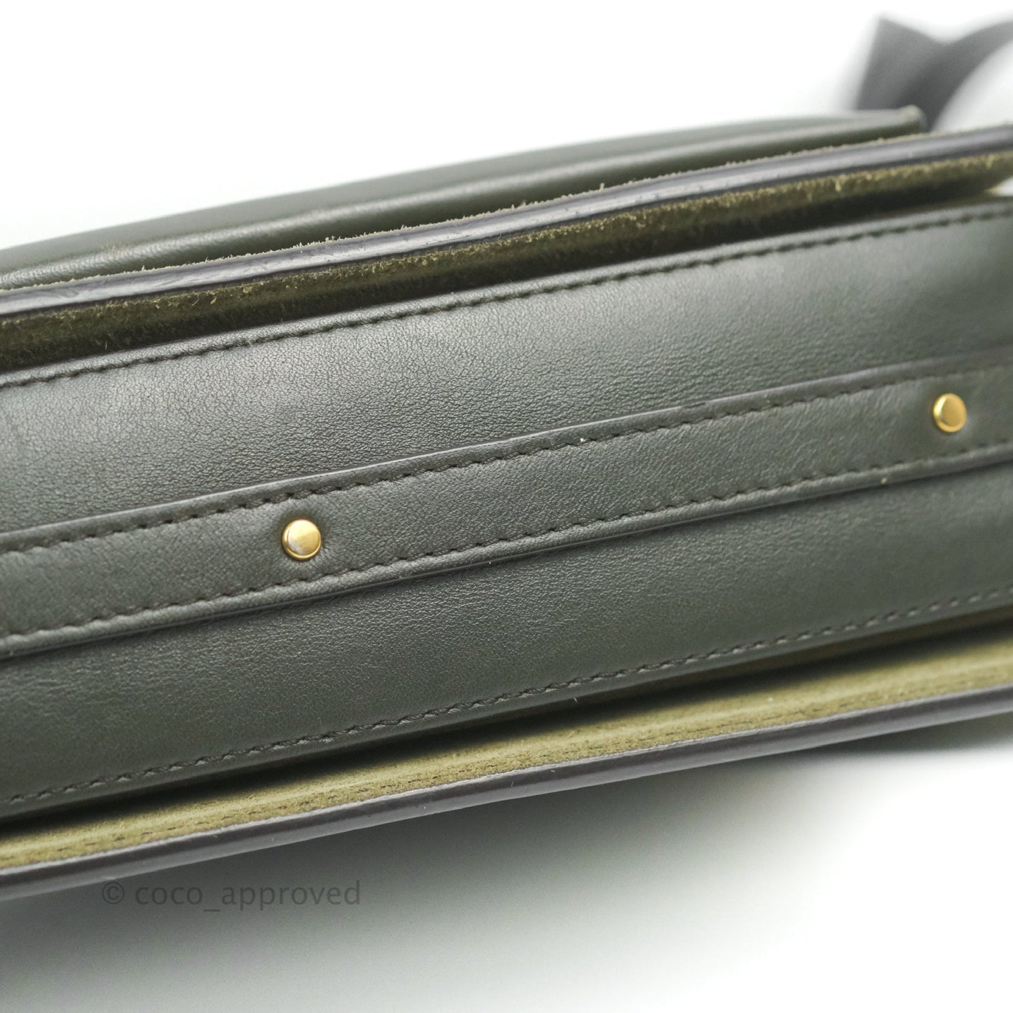 Chloe Small Roy Bag Army Green Calfskin Gold Hardware