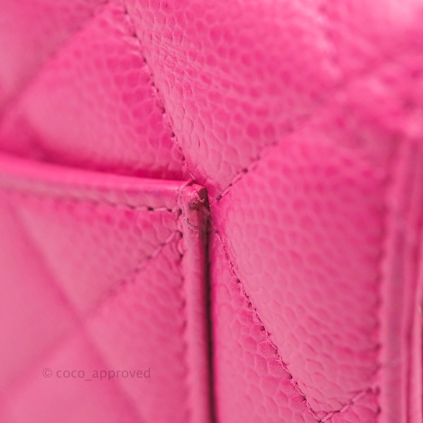 Chanel Quilted Wallet on Chain WOC Pink Caviar Silver Hardware