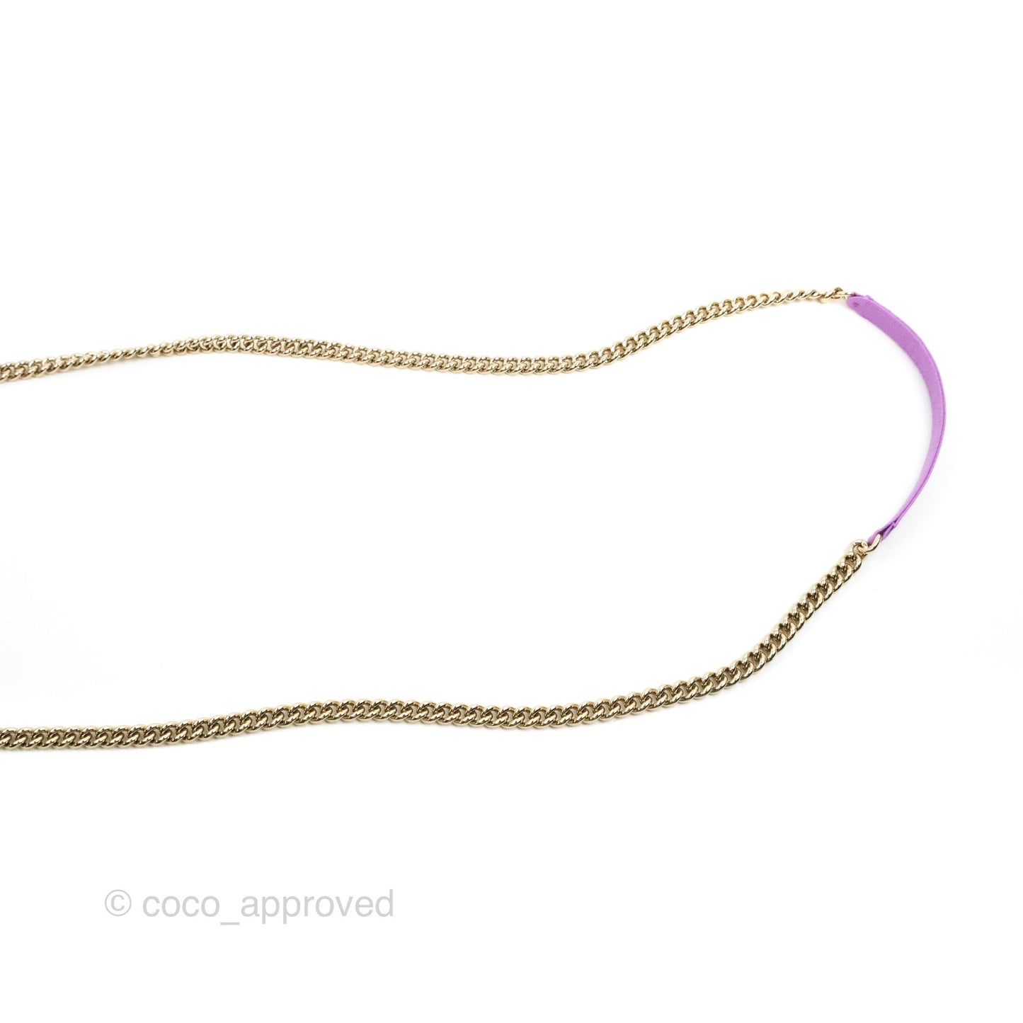 Chanel Quilted Boy Wallet on Chain WOC Purple Caviar Gold Hardware
