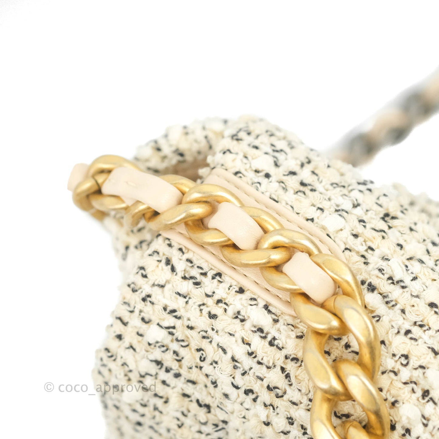 Chanel 19 Small Tweed Oreo Cream Mixed Hardware