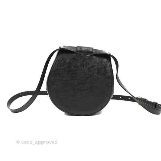 Bottega Veneta Palmellato Rounded Belt Bag Calfskin Black