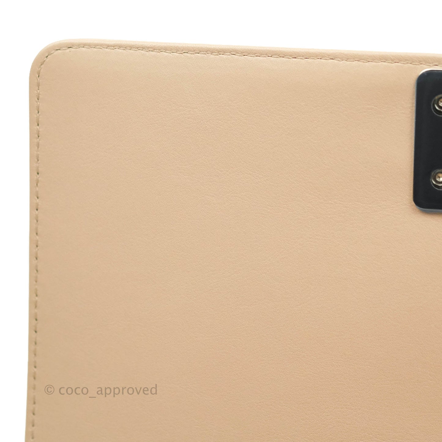 Chanel Chevron Medium Boy Light Pink Beige Calfskin Silver Hardware