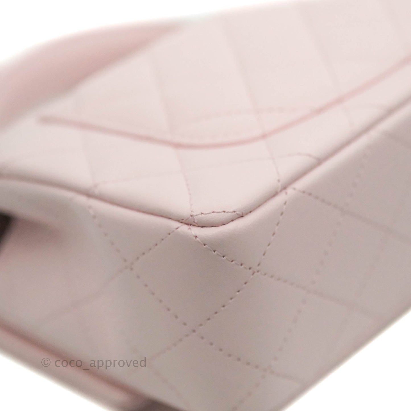 Chanel Top Handle Mini Rectangular Flap Bag Light Pink Lambskin Gold Hardware 22P