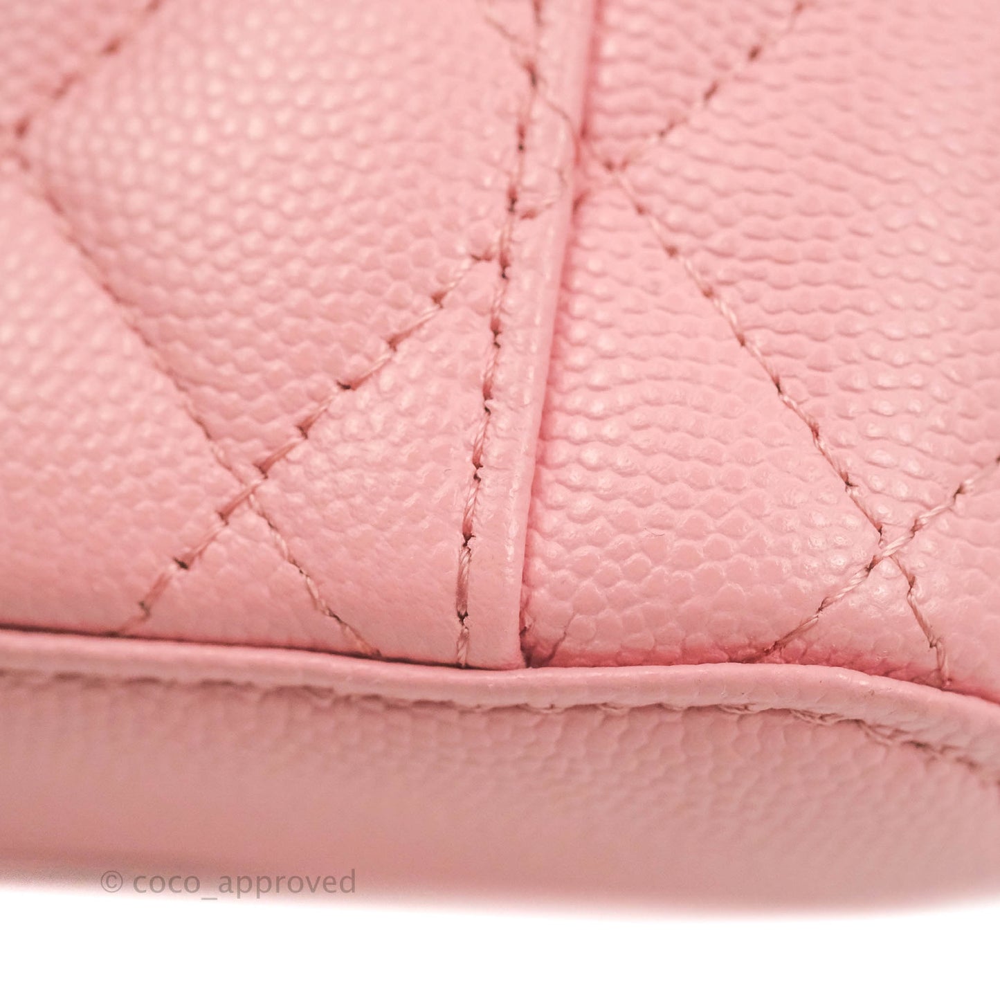 Chanel Vanity Phone Holder With Chain Pink Caviar Gold Hardware