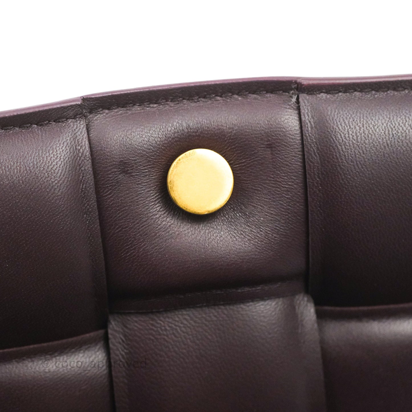 Bottega Veneta Padded Cassette Shoulder Bag Grape Lambskin Gold Hardware
