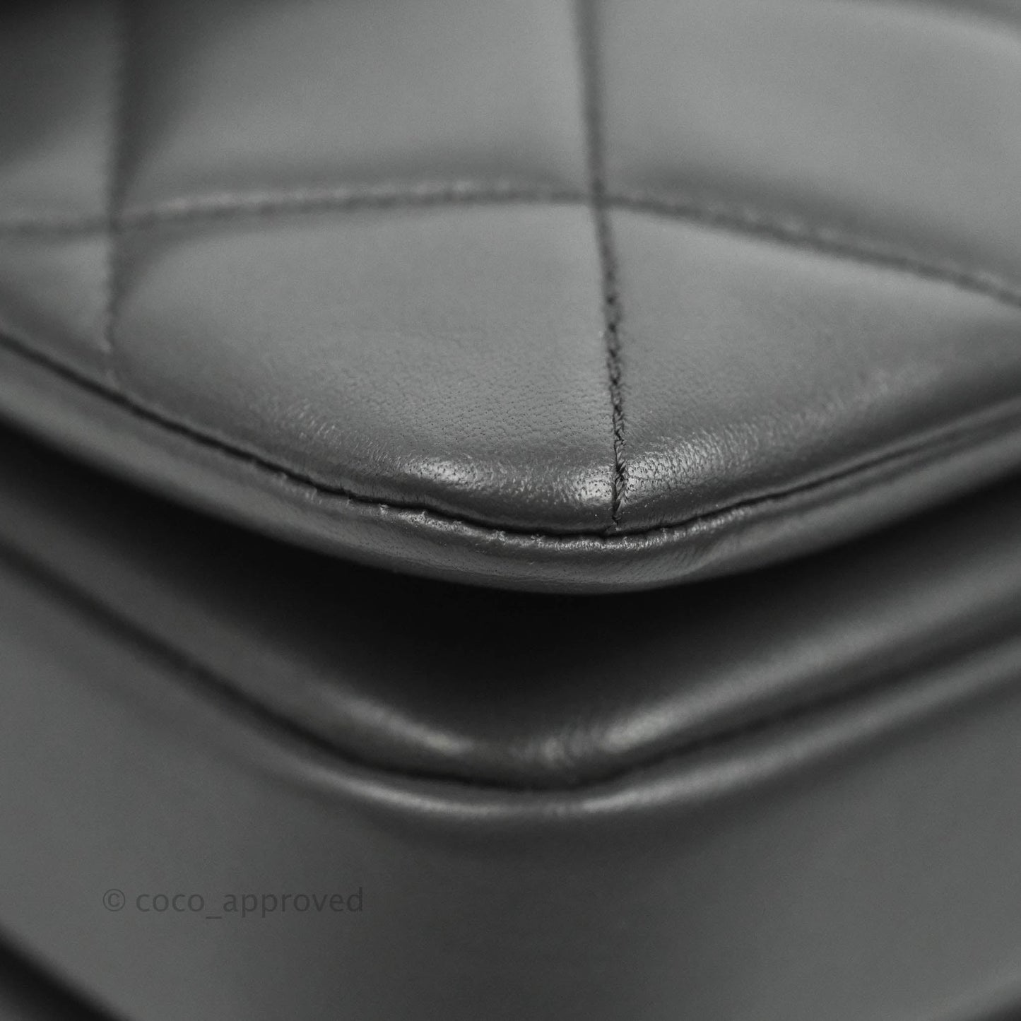 Chanel Small Trendy CC Dark Grey Lambskin Gold Hardware 21K