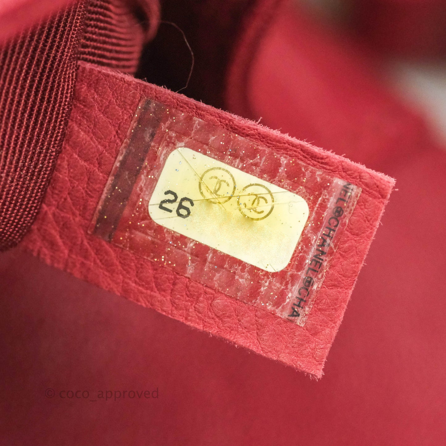 Chanel Small Chevron Boy Red Caviar Aged Gold Hardware