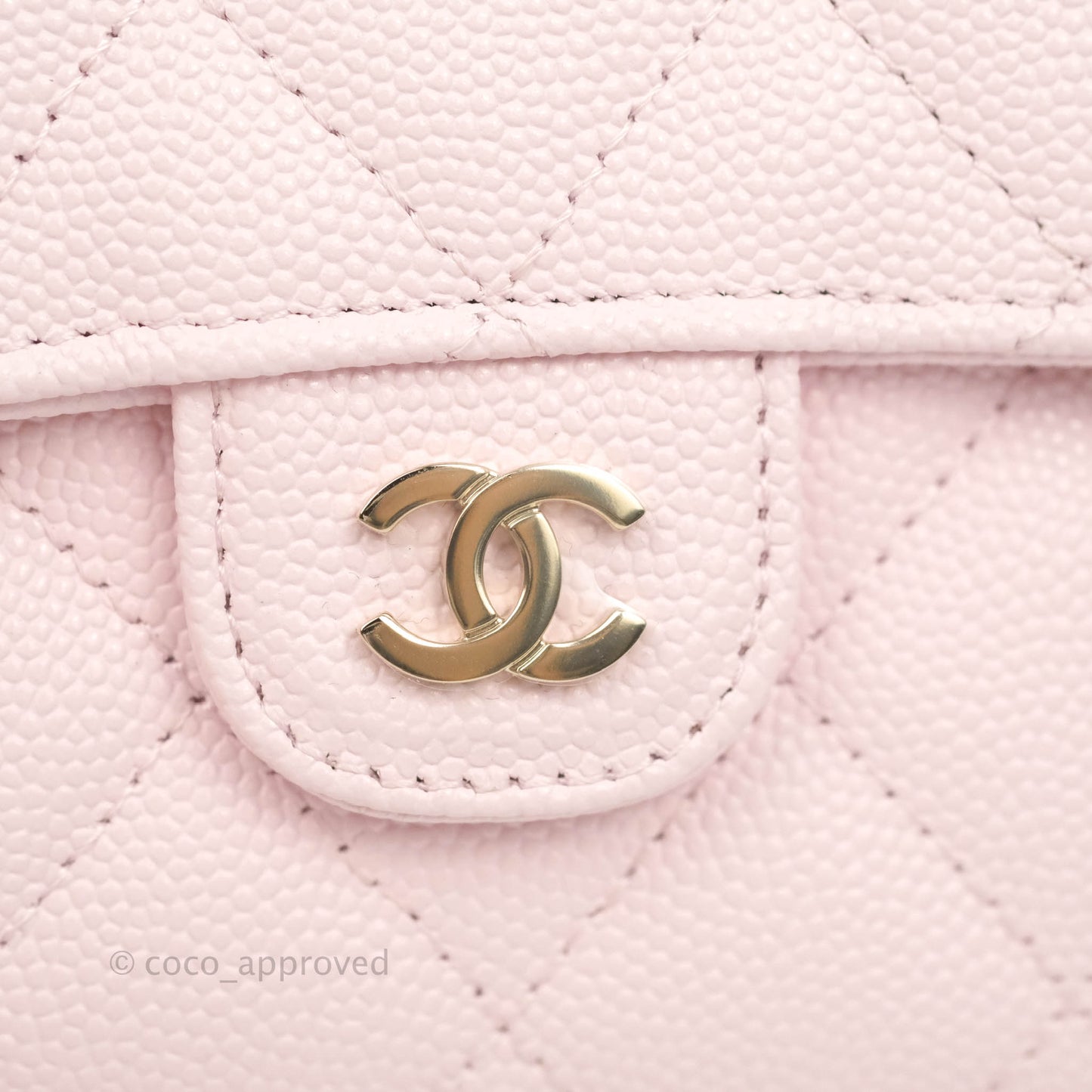Chanel Quilted Medium Flap Wallet Pink Caviar Gold Hardware