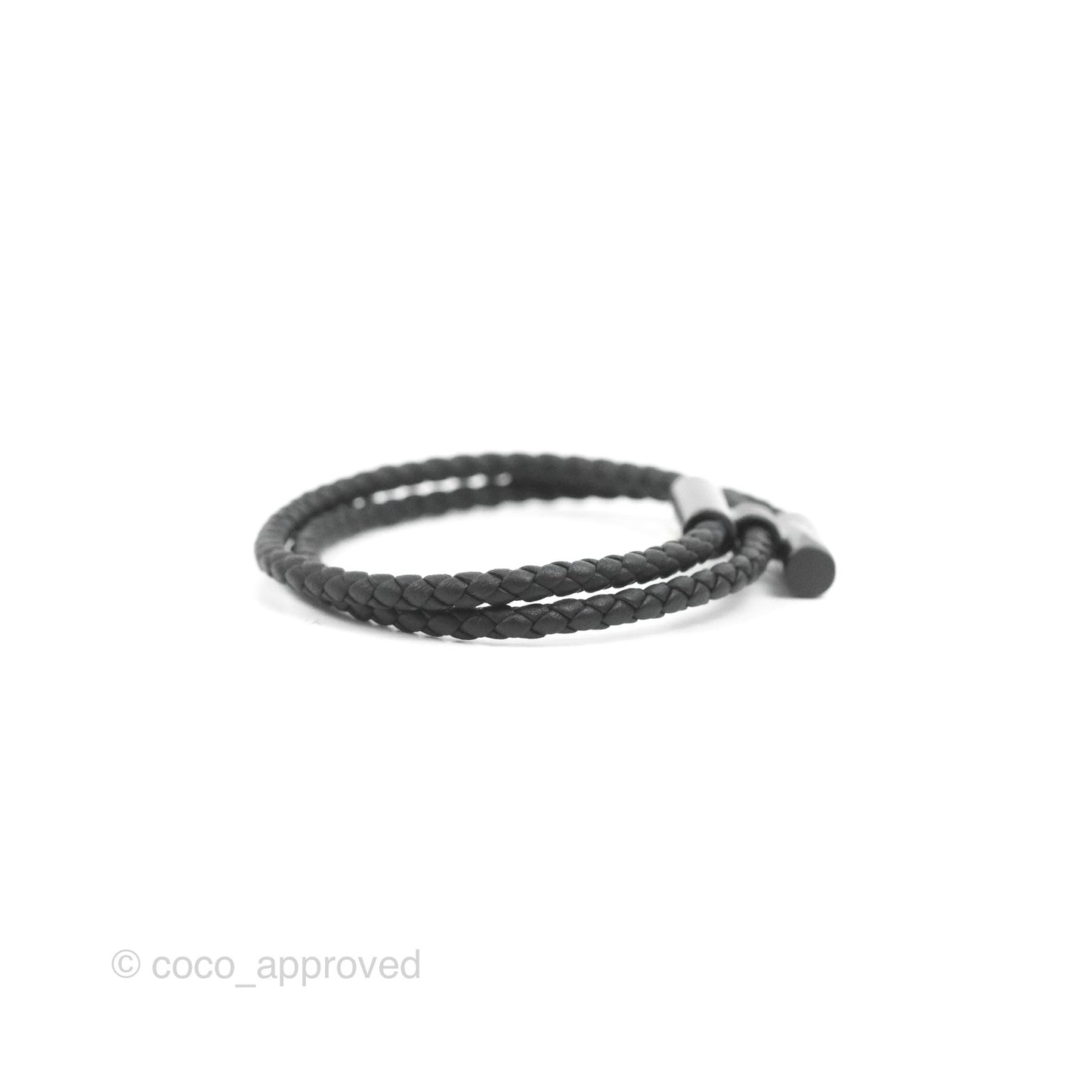 Hermès Tournis Tresse Bracelet Black