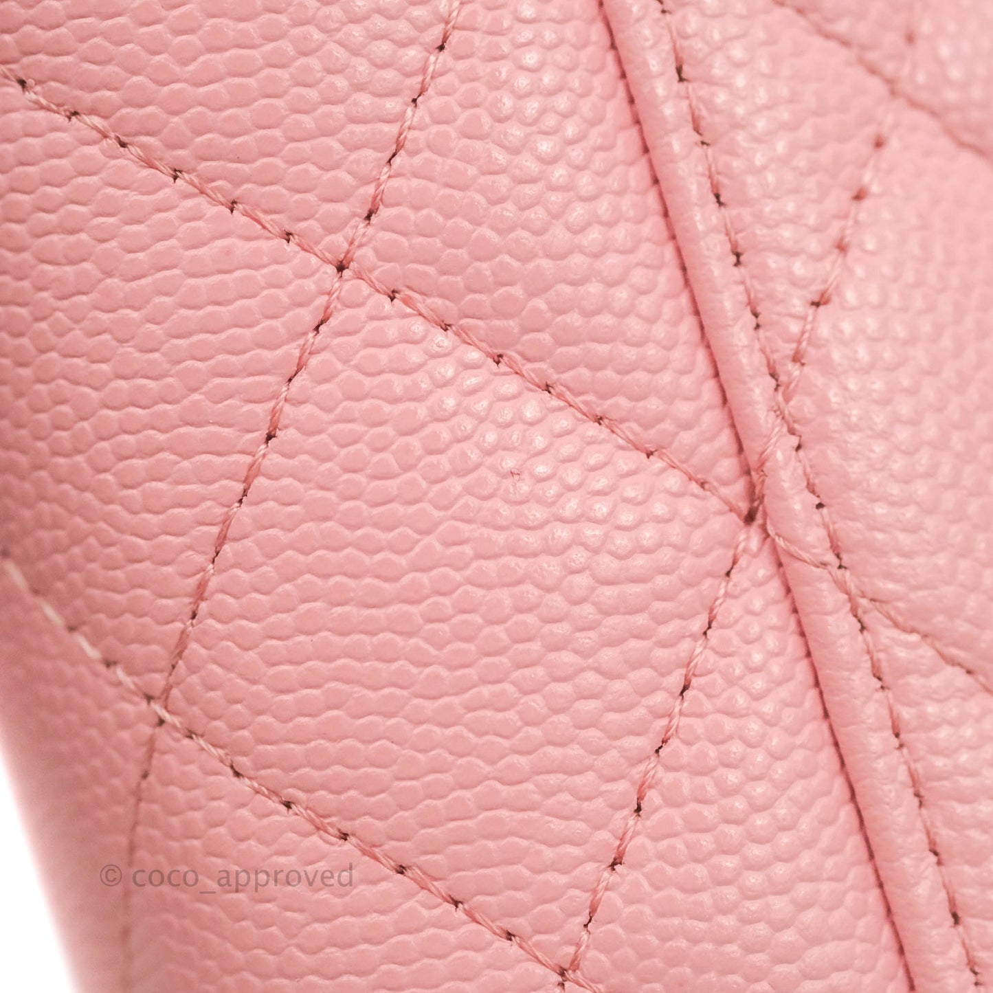 Chanel Vanity Phone Holder With Chain Pink Caviar Gold Hardware